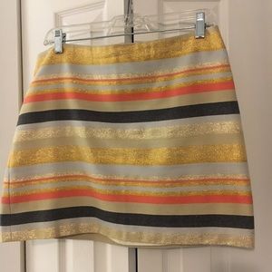 J Crew striped mini skirt
